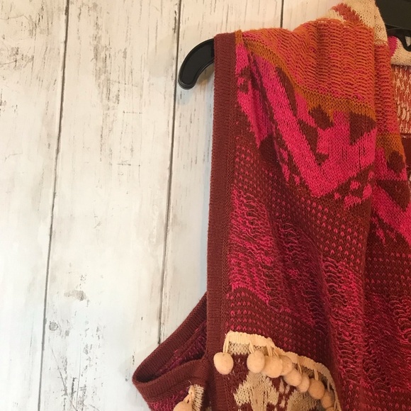 MOTH Anthropologie Durango Jacquard Boho Sweater Vest Size XS/S - Picture 8 of 16